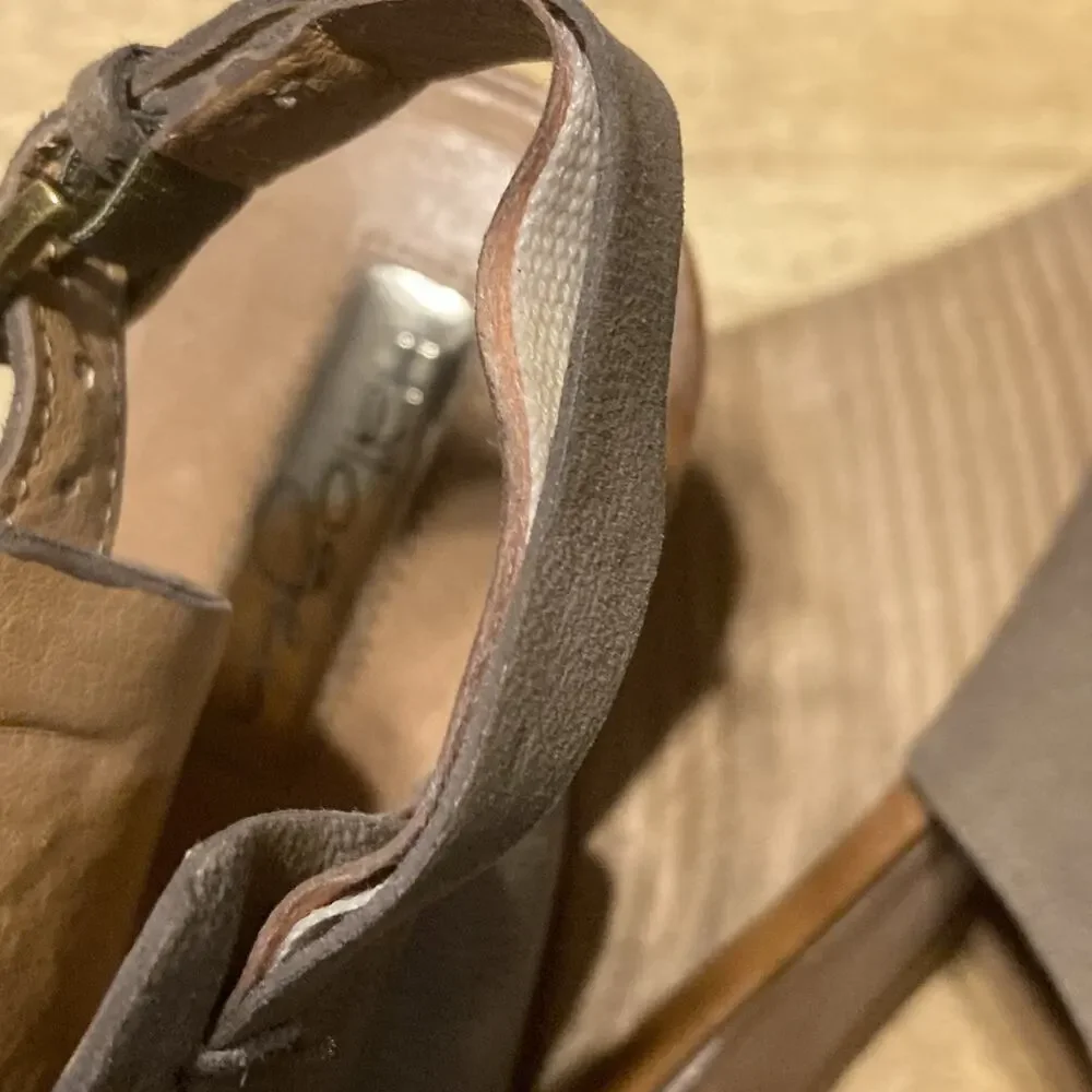 Halogen Espadrille Wedge Sandals, Women’s‎ Brown Suede Size 8.5
